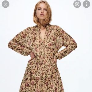 Zara Printed MIDI Dress